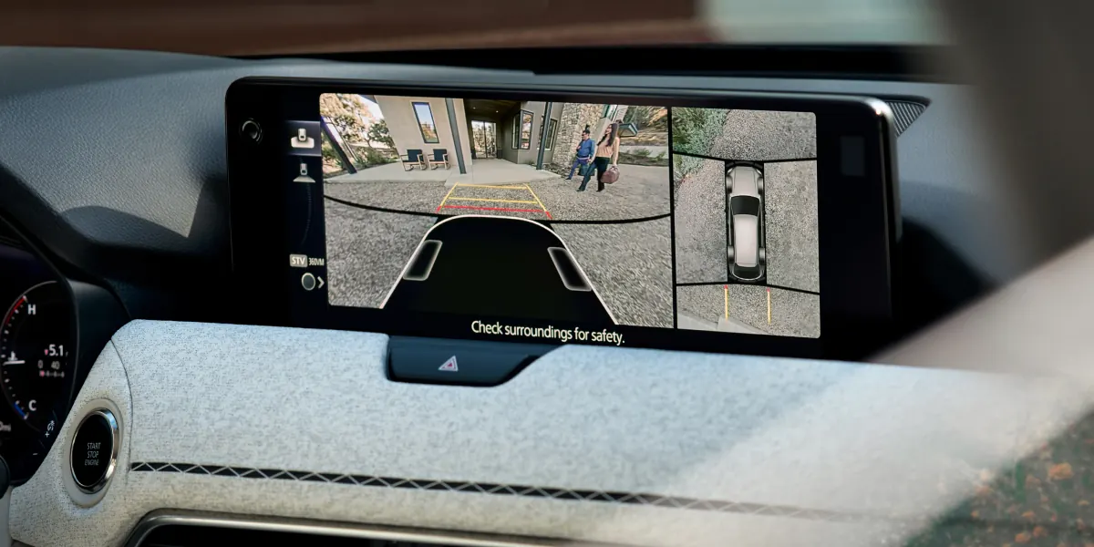 2027 Mazda CX-90 360° View Monitor on the center display | Irwin Mazda in Freehold Township NJ