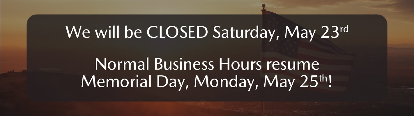 Memorial Day Hours