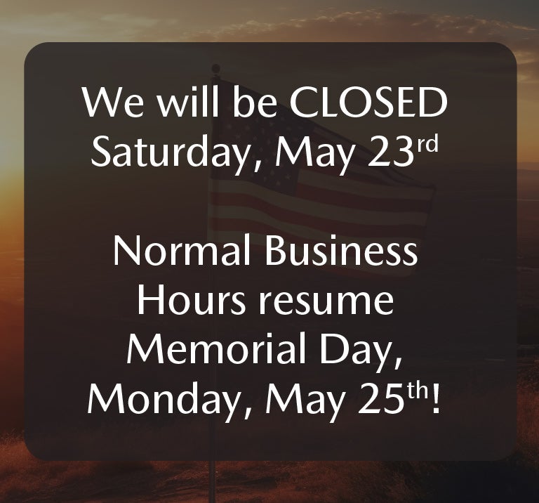 Memorial Day Hours